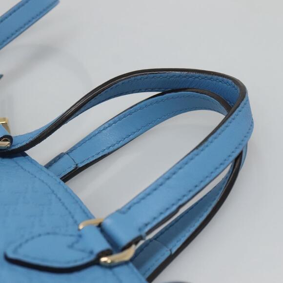 GUCCI Micro GG Canvas Guccissima Bag Leather Outlet Blue Gold - Picture 8 of 16